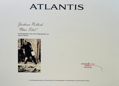 Jackson Pollock Action Painting Coa Signed Numbered A Hand 180