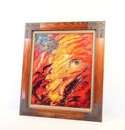E.E. Druzhinina 1995 Original Oil Painting "Solaris" Signed & Titled on Reverse