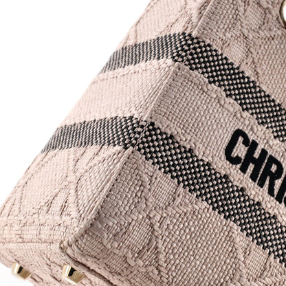 Christian Dior Lady D-Lite Bag Cannage Embroidered Raffia Medium