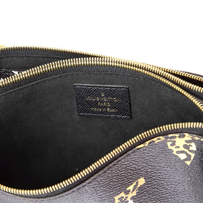Louis Vuitton Double Zip Pochette Limited Edition Jungle Monogram Giant