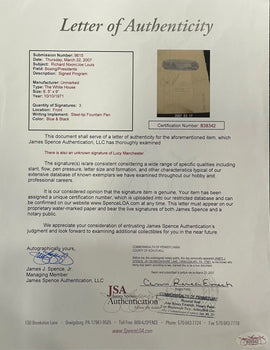 Joe Louis & Richard Nixon Autographed White House Program (Jsa)