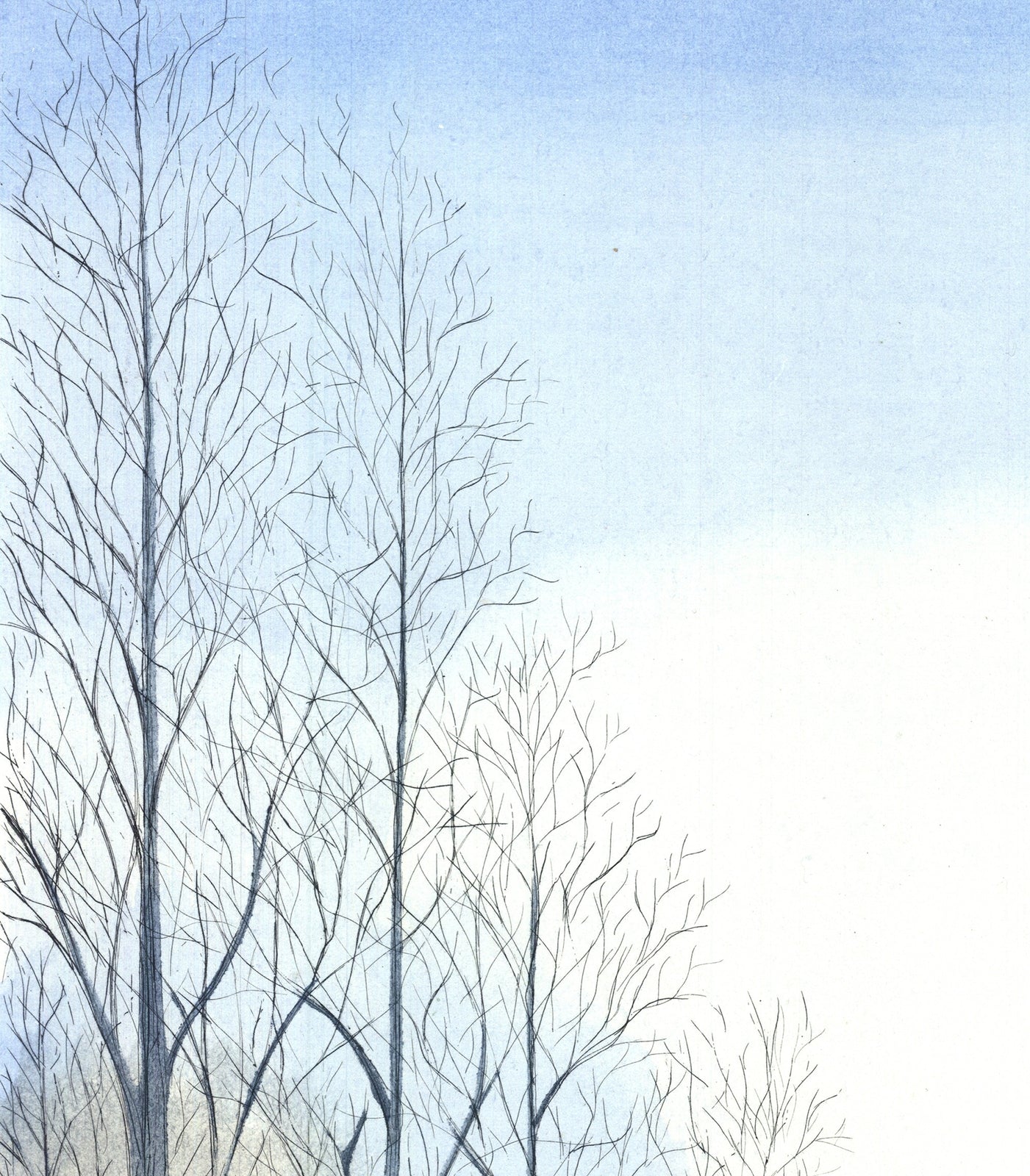 Borris Saillart Au Bout De La Cloture Signed " Etching Contemporary