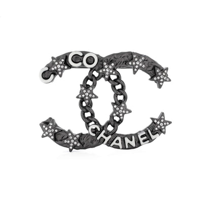 Chanel Cc Coco Star Brooch Metal With Enamel And Crystal