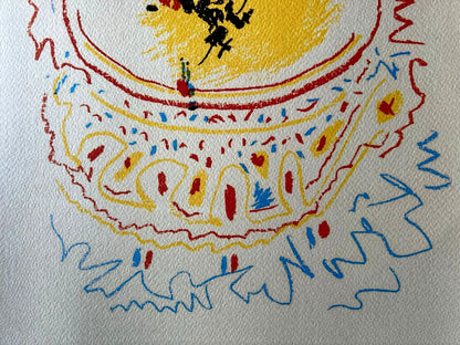 Pablo Picasso Lithograph 'Corrida' Signed Numbered Coa In Pencil