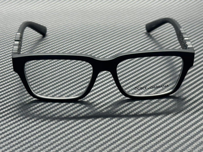 DOLCE & GABBANA DG5112 2525 Matte Black Unisex 55 mm Eyeglasses