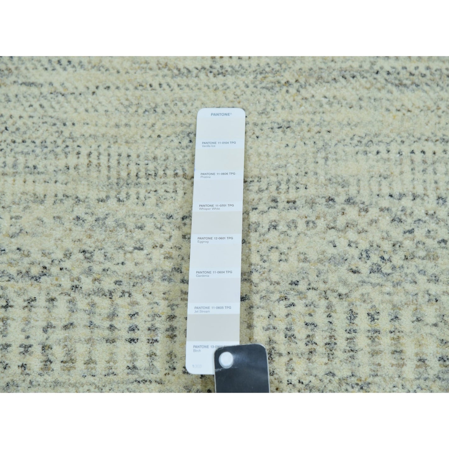 8'1"X9'10" Ivory Modern Grass Hand Knotted Sustainable Textile Wool Rug