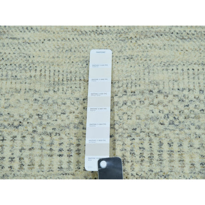 8'1"X9'10" Ivory Modern Grass Hand Knotted Sustainable Textile Wool Rug
