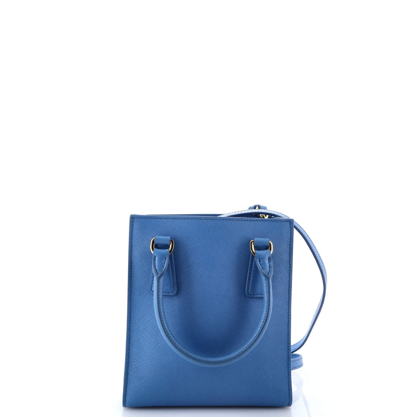 Prada Convertible Open Tote Saffiano Leather Mini