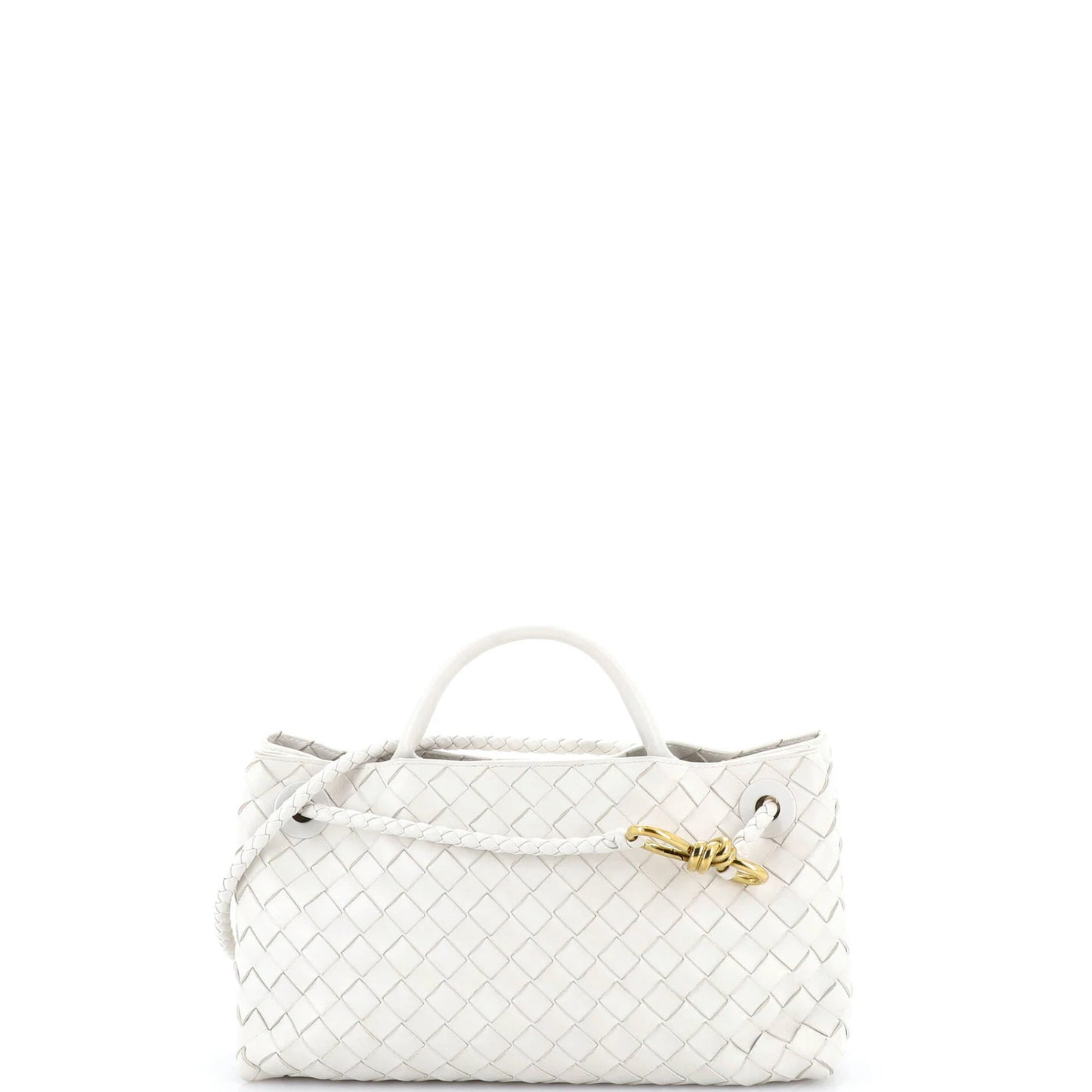 Bottega Veneta Andiamo East West Top Handle Bag Intrecciato Nappa Small