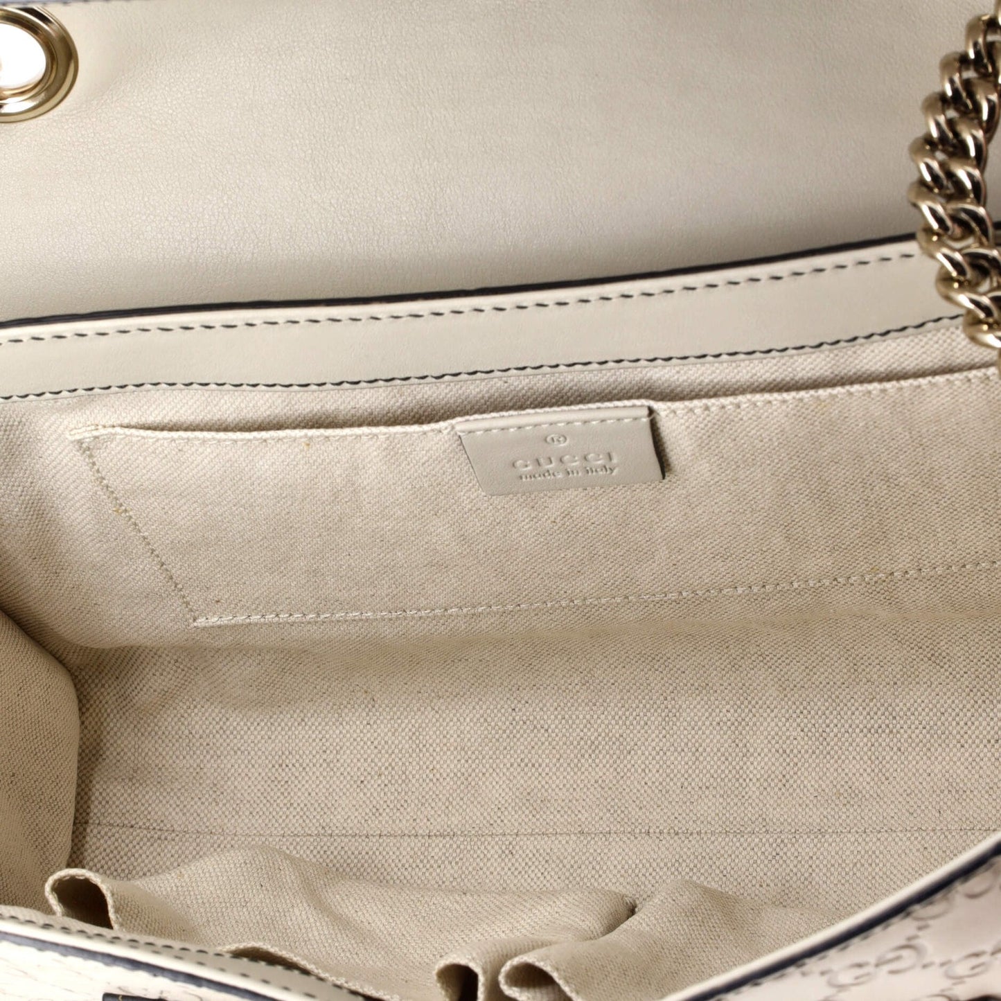 Gucci Emily Chain Flap Bag Guccissima Leather Medium