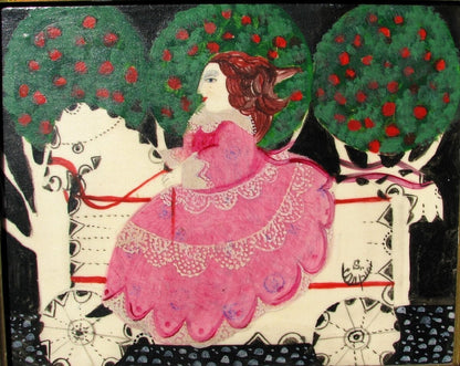 Italian Contemporary Art - Simonetta Carpini, Oil Painting (Size 3) Gallery Coa