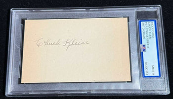 Chuck Klein Hof Autographed 3X5 Index Card