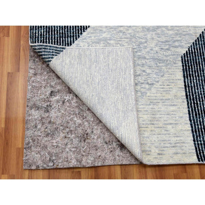 11'10"X15'2" Gray Art Deco Collection Wool Hand Knotted Oversized Rug