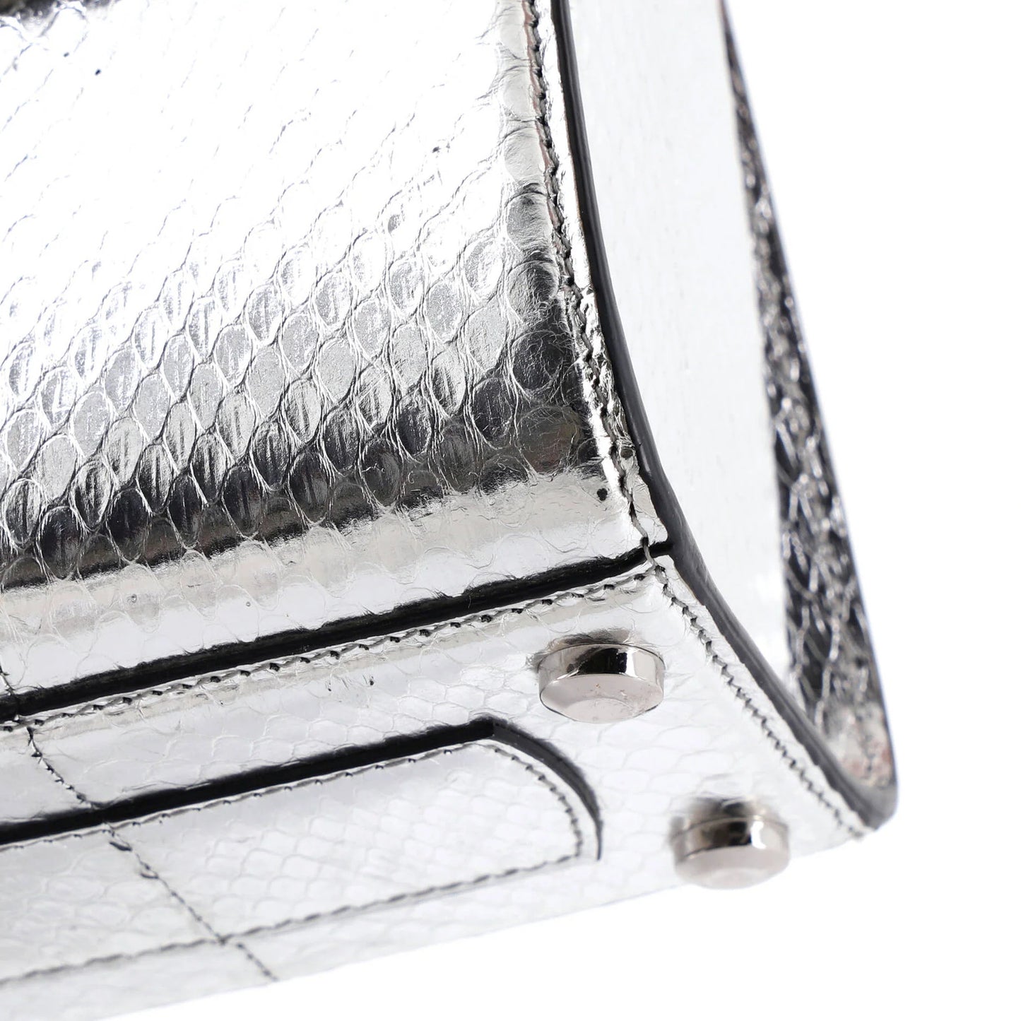 Salvatore Ferragamo Boxyz Top Handle Bag Snakeskin Medium