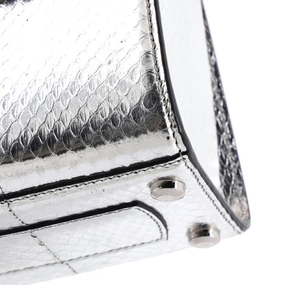 Salvatore Ferragamo Boxyz Top Handle Bag Snakeskin Medium