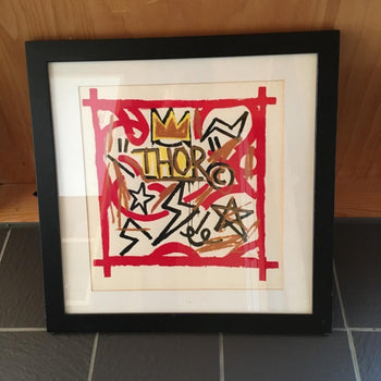 silkscreen Jean Michel Basquiat THOR Thunder God