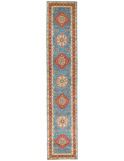 Tribal Geometric Kazak Runner Rug Farmhouse Boho