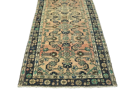 Vintage Antique Oriental Runner Rug Muted