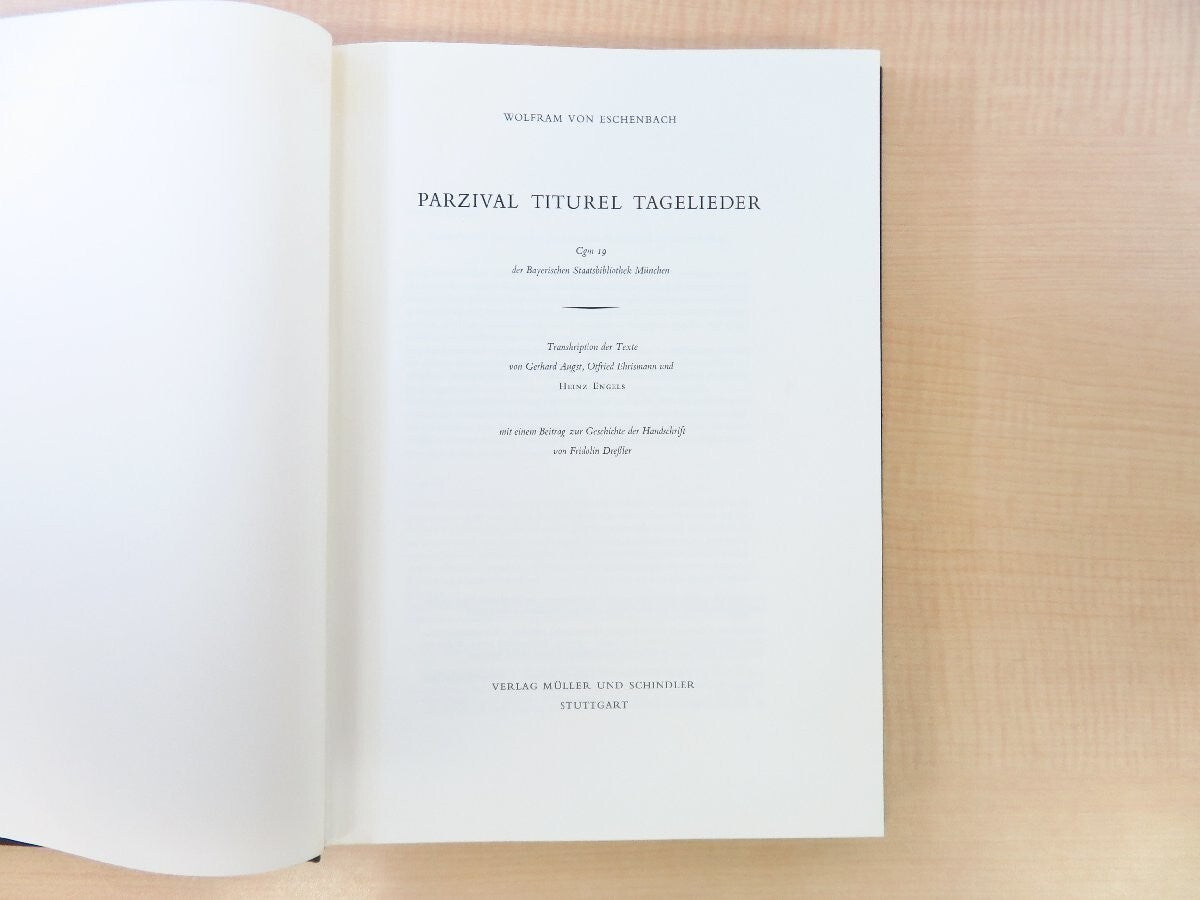 Parzival; Titurel Tagelieder By Wolfram Von Eschenbach - First Edition - 1970