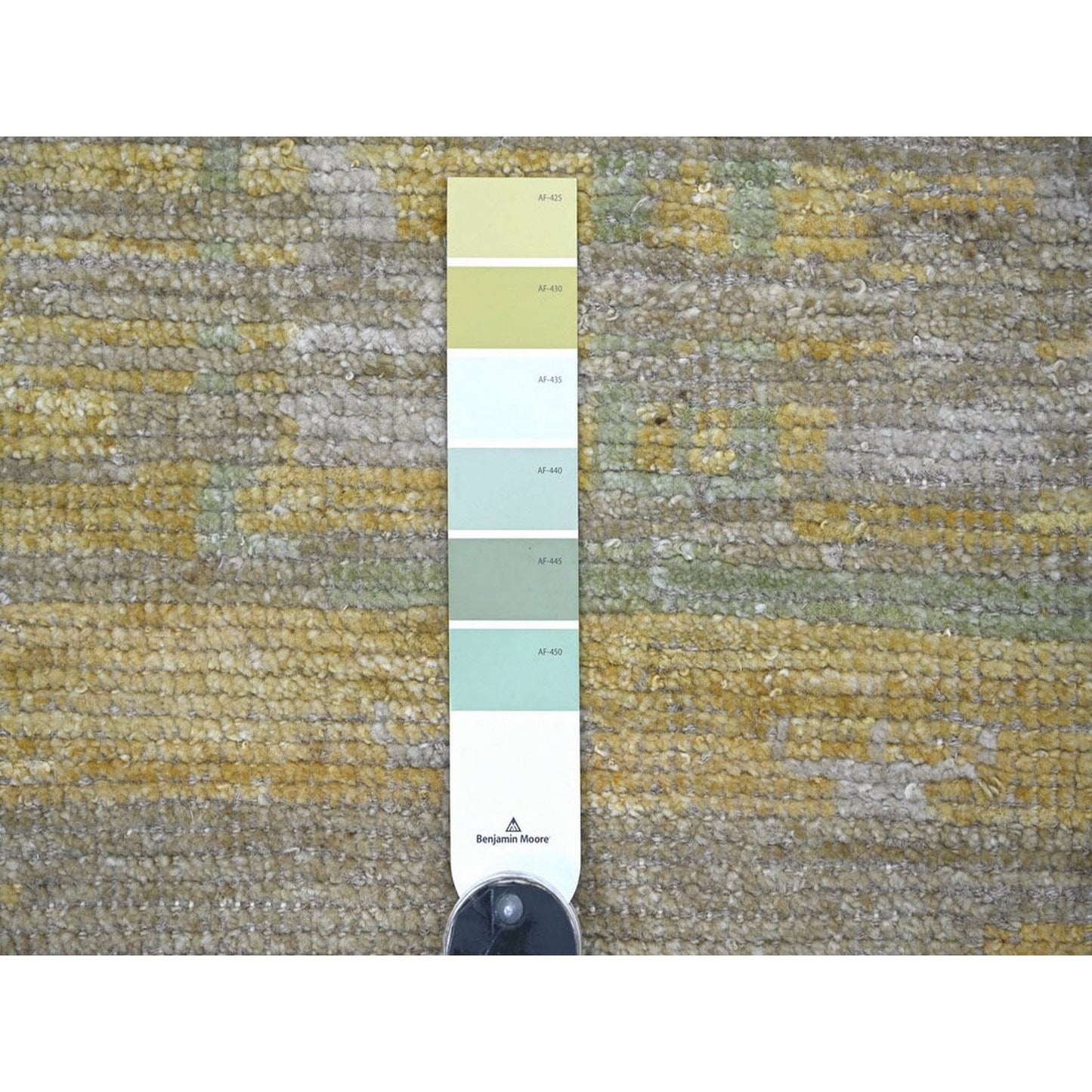 6'x8'9" Gray Whimsical Collection Wool Futuristic Modern Design Hand Knotted