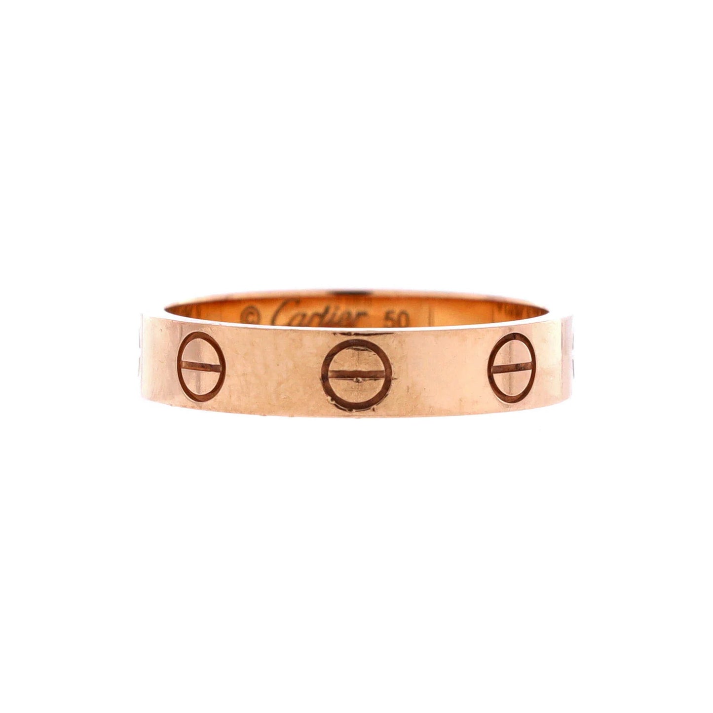 Cartier Love Wedding Band Ring 18K Rose Gold