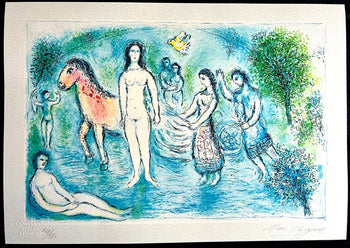 Marc Chagall Lithograph Coa Signed Hand Numbered Crayon Limited Museum