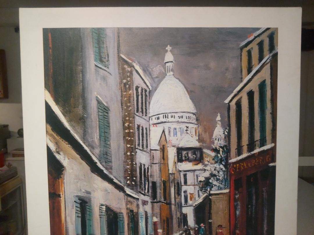 Maurice Utrillo 1979 Exhibition Poster Panel Print Rue Saint-Rustique Spadem