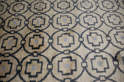 8X10 Handmade Modern Geometric Style Rug Beige Contemporary Home Decor Carpet