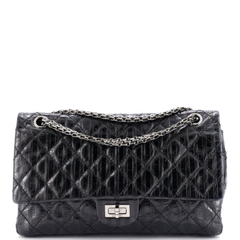 Chanel Rayures Reissue 2.55 Flap Bag Quilted Metallic Aged Calfskin 226