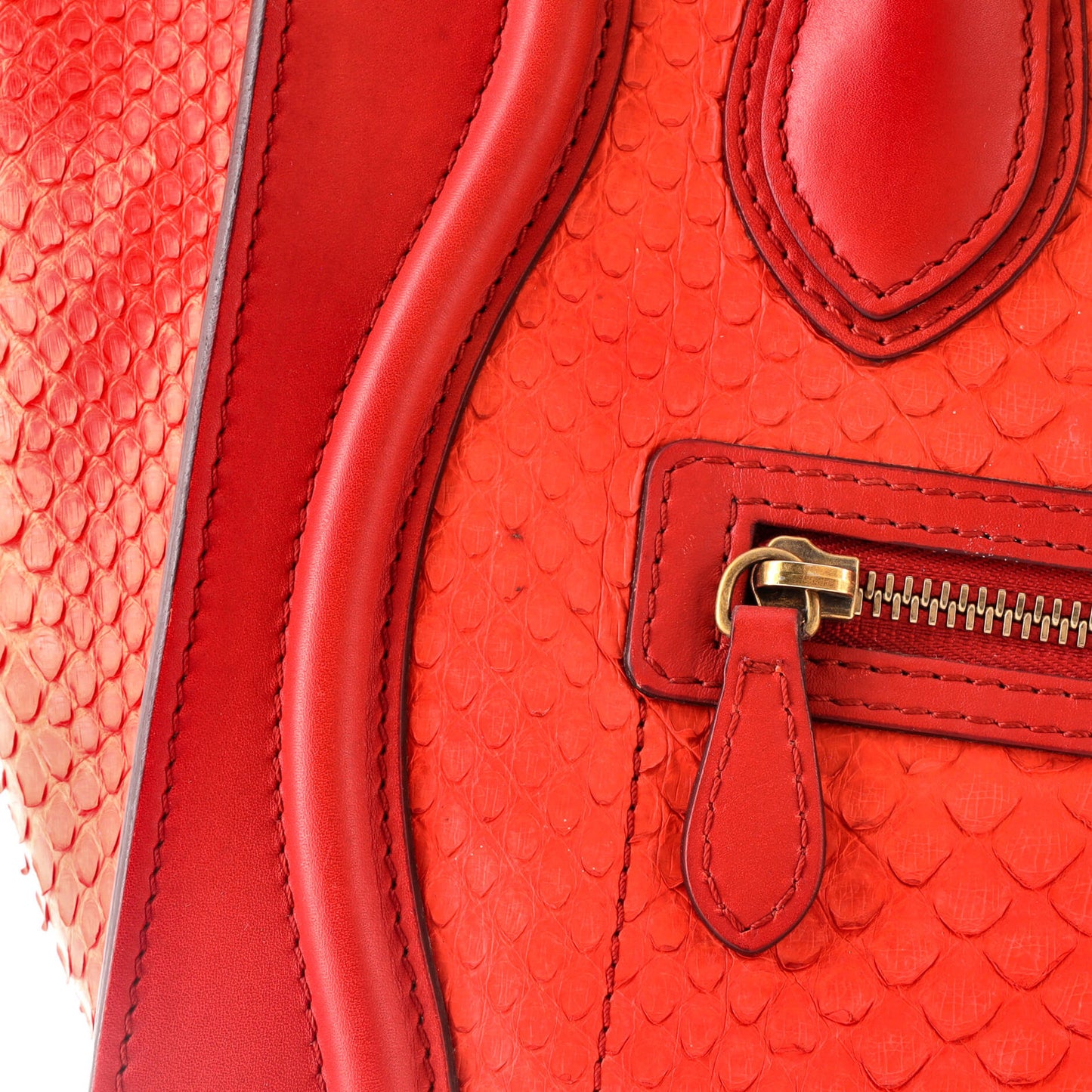 Celine Luggage Bag Python Micro