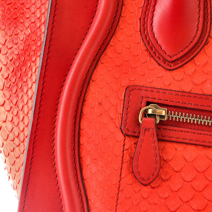 Celine Luggage Bag Python Micro