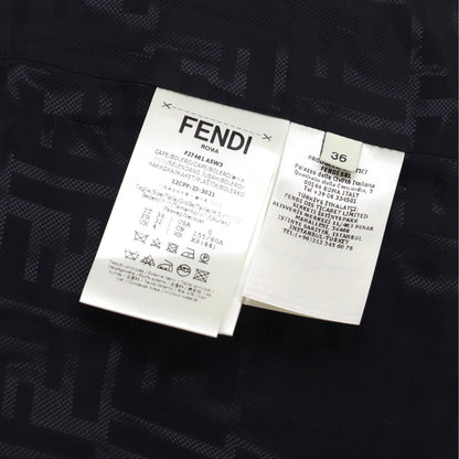 Fendi Women'S Double Breasted Jacket Zucca Polyester And Cotton