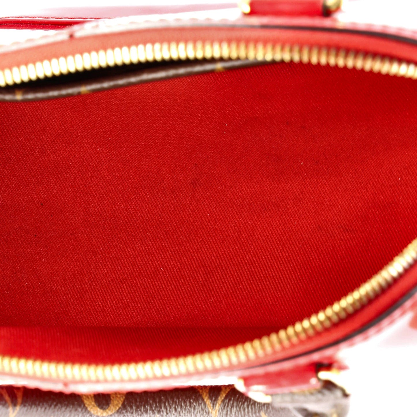 BB Louis Vuitton Alma Handbag Vernis with Monogram Canvas