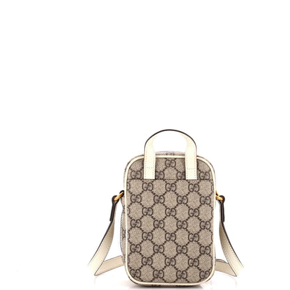 Gucci Ophidia Top Handle Crossbody Bag Gg Coated Canvas Mini
