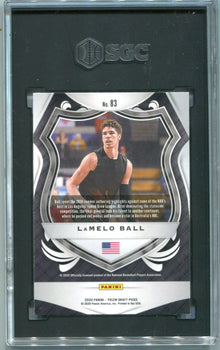 Lamelo Ball 2020-21 Panini Prizm Draft Picks #83 Silver Card (Sgc Mt 9.5)