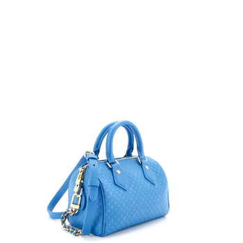 Louis Vuitton Speedy Bandouliere Bag Nanogram Embossed Leather 20