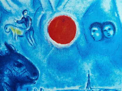 Marc Chagall Lithograph Coa Numbered Published - Sorlier