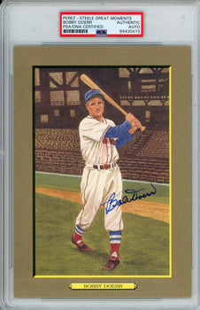 Bobby Doerr Autographed Perez Steele Great Moments Post Card (Psa)