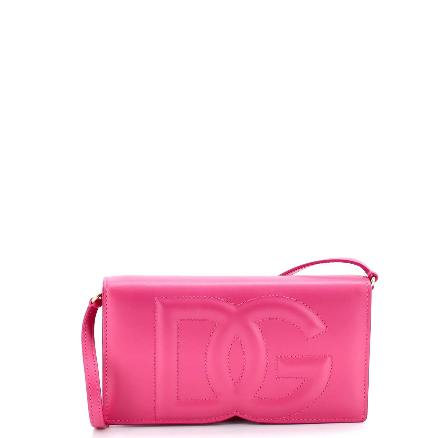 Dolce & Gabbana Dg Logo Flap Shoulder Bag Leather Small