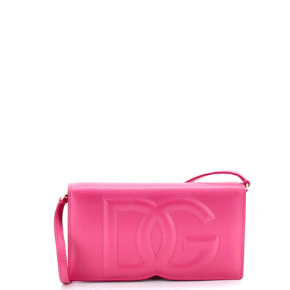 Dolce & Gabbana Dg Logo Flap Shoulder Bag Leather Small