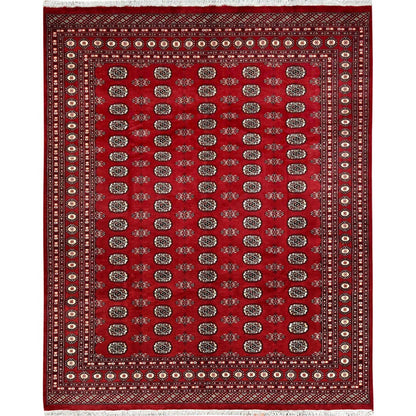 8'4"X10' Red Princess Bokara 100% Wool Hand Knotted Oriental Rug