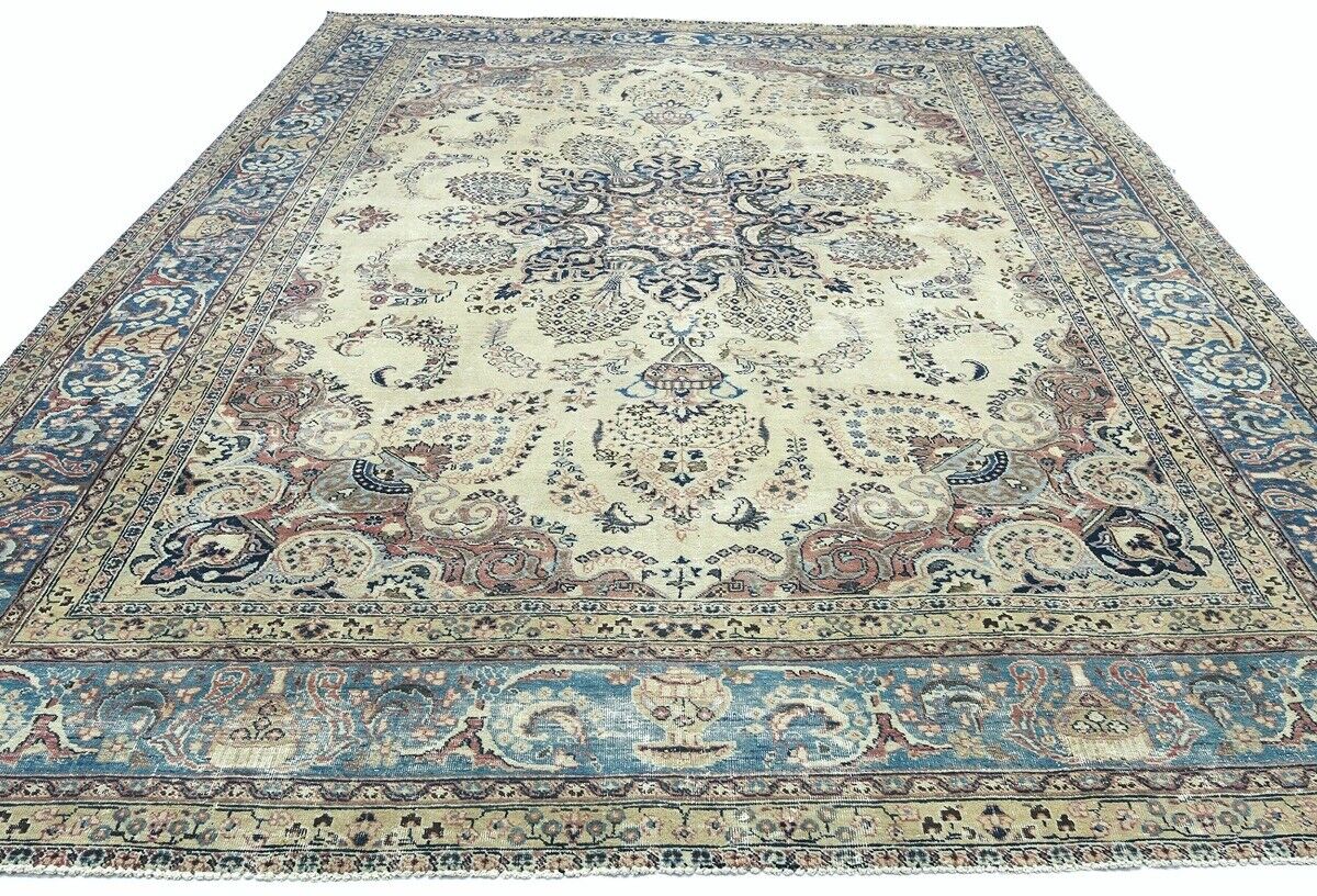 9'6X12'8 Ft Antique Distressed Stone-Washed