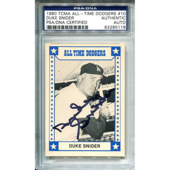 Duke Snider Autographed 1980 Tcma Card