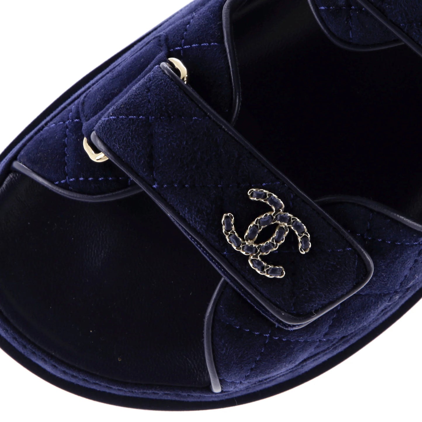 Chanel Women'S Dad Sandals Quilted Suede