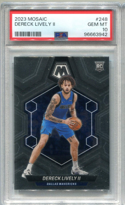 Dereck Lively Ii 2023-24 Panini Mosaic #248 Psa 10 Card