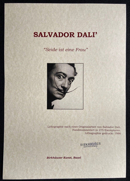 Salvador Dal Lithograph Coa Signed Numbered By