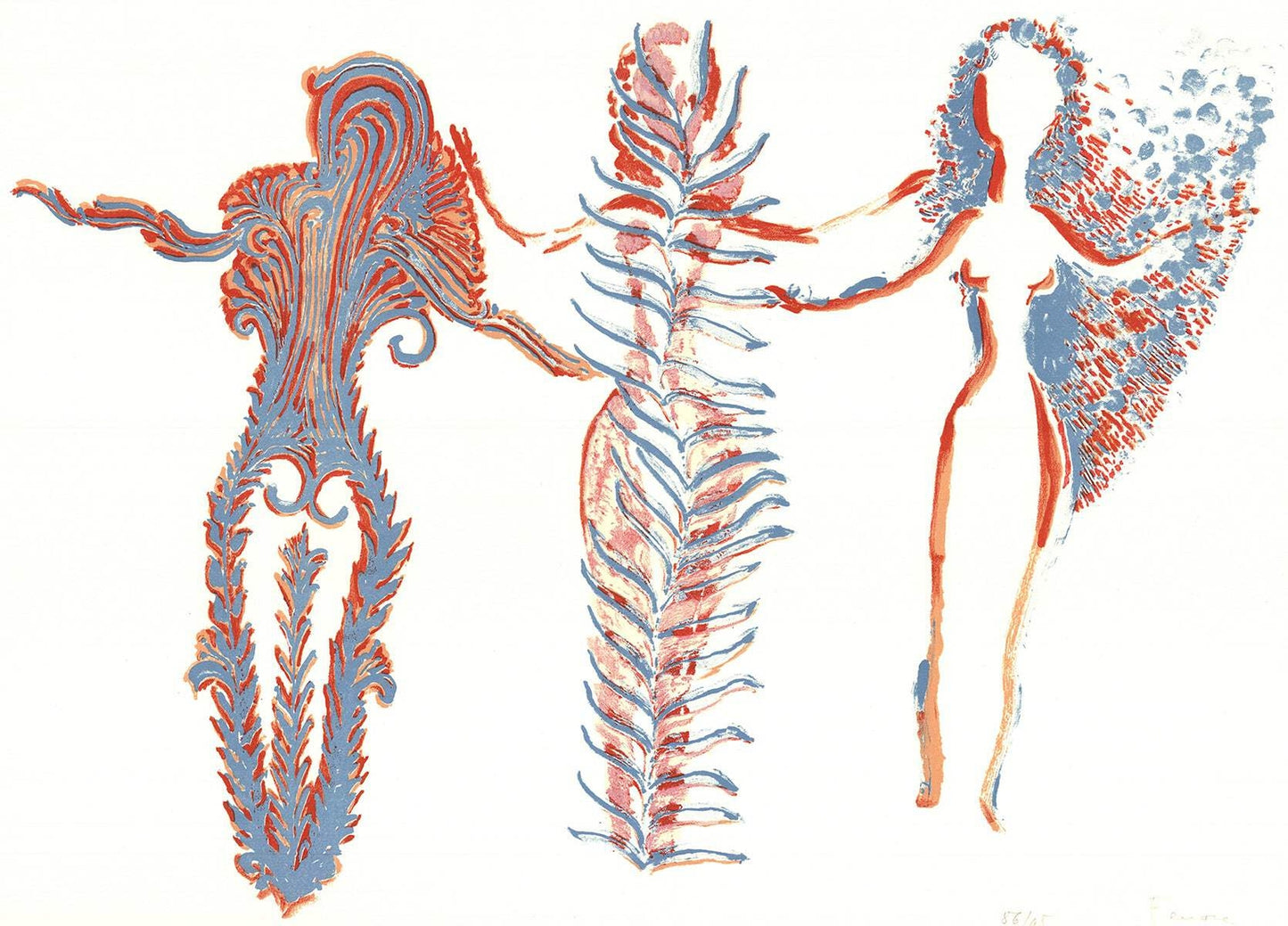 Apel-Les Fenosa Tres Dones Signed " Lithograph Contemporary