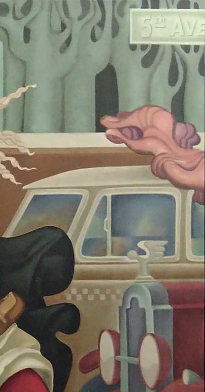 Janet and Emmanuel Snitkovsky " FifthAve "Original Silkscreen Ukrainian art