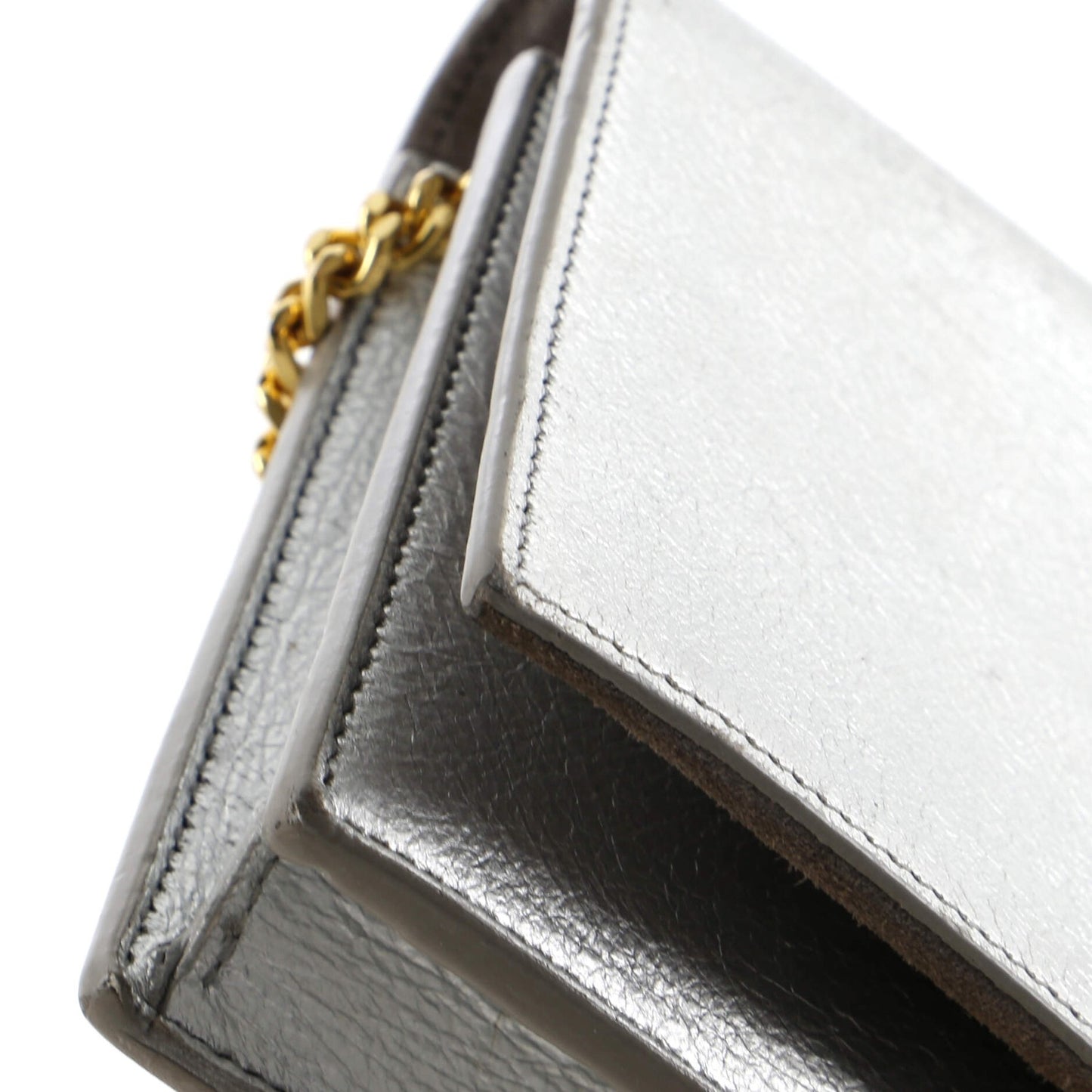 Saint Laurent Classic Monogram Tassel Chain Wallet Leather