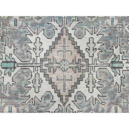 8'X10'8" Peach Color Distressed Look Old Farsian Hand Knotted Wool Rug